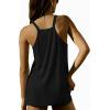 Ekouaer 2 Piece Lounge Sets for Women Sleeveless Biker Short Set Summer Casual Outfits Matching Clothes with Pockets(Black)