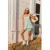 Ekouaer 2 Piece Lounge Sets for Women Sleeveless Biker Short Set Summer Casual Outfits Matching Clothes with Pockets(Light Green)