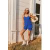 Ekouaer 2 Piece Lounge Sets for Women Sleeveless Biker Short Set Summer Casual Outfits Matching Clothes with Pockets(Royal Blue)