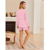 Ekouaer 3 Piece Waffle Knit Lounge Set for Women, Long Sleeve and Cami Top with Shorts Pajama Sets for All Seasons(Pink and White Stripes)