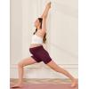 Ekouaer 4 Pack Women’s Maternity Shorts Pregnancy Biker Shorts Stretchy Workout Loungewear Mama Clothes(Black/Black/Maroon/Dark Grey)