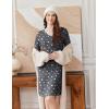 Ekouaer Cotton Nightgowns for Women 2 Pack Night Gown Long Sleeve Sleepshirts V Neck Night Shirt Soft Sleepwear(Constellation/Gary Star)