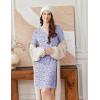 Ekouaer Cotton Nightgowns for Women 2 Pack Night Gown Long Sleeve Sleepshirts V Neck Night Shirt Soft Sleepwear(Moon Star/Purple Floral)