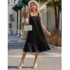Ekouaer Cotton Nightgowns for Women Long Sleeveless Nightgown Victorian Sleep Dress with Pockets Night Shirt Lounge Dress(Black)