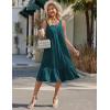 Ekouaer Cotton Nightgowns for Women Long Sleeveless Nightgown Victorian Sleep Dress with Pockets Night Shirt Lounge Dress(Blue Green)