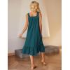 Ekouaer Cotton Nightgowns for Women Long Sleeveless Nightgown Victorian Sleep Dress with Pockets Night Shirt Lounge Dress(Blue Green)