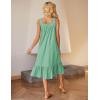 Ekouaer Cotton Nightgowns for Women Long Sleeveless Nightgown Victorian Sleep Dress with Pockets Night Shirt Lounge Dress(Light Green)