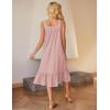 Ekouaer Cotton Nightgowns for Women Long Sleeveless Nightgown Victorian Sleep Dress with Pockets Night Shirt Lounge Dress(Light Pink)