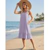 Ekouaer Cotton Nightgowns for Women Long Sleeveless Nightgown Victorian Sleep Dress with Pockets Night Shirt Lounge Dress(Light Purple)