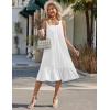 Ekouaer Cotton Nightgowns for Women Long Sleeveless Nightgown Victorian Sleep Dress with Pockets Night Shirt Lounge Dress(White)