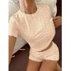 Ekouaer Cute Pajama Sets for Women 2 Piece Short Sleeve Ribbed Pjs Crop Top and Shorts Sleepwear Summer Y2K Lounge Sets(Yellow Flowers)