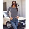 Ekouaer Long Sleeve Shirts Boat Neck Tops Casual Undershirts(Grey)