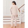 Ekouaer Lounge Sets for Women Long Sleeve Pajamas 2026 Loungewear Soft Comfy Pjs Two Piece Travel Outfits Set(Beige)