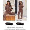 Ekouaer Lounge Sets for Women Long Sleeve Pajamas 2026 Loungewear Soft Comfy Pjs Two Piece Travel Outfits Set(Brown)