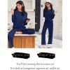 Ekouaer Lounge Sets for Women Long Sleeve Pajamas 2026 Loungewear Soft Comfy Pjs Two Piece Travel Outfits Set(Navy Blue)