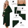 Ekouaer Maternity Nursing Gown and Robe Set Lace Nursing Nightgown for Breastfeeding Labor Delivery gowns for Hospital(Emerald Green)