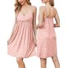 Ekouaer Maternity Nursing Gown and Robe Set Lace Nursing Nightgown for Breastfeeding Labor Delivery gowns for Hospital(Leopard Pink)
