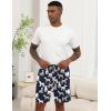 Ekouaer Men’s Pajama Shorts Soft Sleepwear Bottoms Elastic Waistband Loungewear Breathable Men Shorts with Pockets(01 Bigfoot and Dogs)