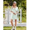 Ekouaer Nightgowns for Women Bamboo Viscose Sleepshirt Short sleeve Nightshirt V Neck T shirt Night gown Boyfriend Sleepwear(Floral Green)