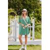 Ekouaer Nightgowns for Women Bamboo Viscose Sleepshirt Short sleeve Nightshirt V Neck T shirt Night gown Boyfriend Sleepwear(Green)