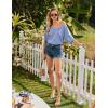 Ekouaer Nightgowns for Women Bamboo Viscose Sleepshirt Short sleeve Nightshirt V Neck T shirt Night gown Boyfriend Sleepwear(Light Blue)