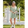 Ekouaer Nightgowns for Women Bamboo Viscose Sleepshirt Short sleeve Nightshirt V Neck T shirt Night gown Boyfriend Sleepwear(Light Green)