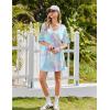 Ekouaer Nightgowns for Women Bamboo Viscose Sleepshirt Short sleeve Nightshirt V Neck T shirt Night gown Boyfriend Sleepwear(Tie-dye)