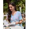 Ekouaer Nightgowns for Women Cotton Night Gowns Pleated Nightshirts Henley V Neck Sleepshirts Short Sleeve Sleepwear(Pink & Yellow Tie Dye)