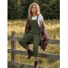 Ekouaer Overalls for Women Baggy Bib Jumpers Casual Sleeveless Jumpsuits One Piece Long Pant Rompers with Pockets 2026(Army Green)