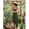 Ekouaer Overalls for Women Baggy Bib Jumpers Casual Sleeveless Jumpsuits One Piece Long Pant Rompers with Pockets 2026(Army Green)