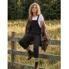 Ekouaer Overalls for Women Baggy Bib Jumpers Casual Sleeveless Jumpsuits One Piece Long Pant Rompers with Pockets 2026(Black)