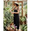 Ekouaer Overalls for Women Baggy Bib Jumpers Casual Sleeveless Jumpsuits One Piece Long Pant Rompers with Pockets 2026(Black)