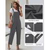 Ekouaer Overalls for Women Baggy Bib Jumpers Casual Sleeveless Jumpsuits One Piece Long Pant Rompers with Pockets 2026(Dark Grey)