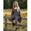 Ekouaer Overalls for Women Baggy Bib Jumpers Casual Sleeveless Jumpsuits One Piece Long Pant Rompers with Pockets 2026(Dark Grey)