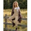 Ekouaer Overalls for Women Baggy Bib Jumpers Casual Sleeveless Jumpsuits One Piece Long Pant Rompers with Pockets 2026(Khaki)