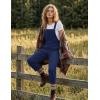 Ekouaer Overalls for Women Baggy Bib Jumpers Casual Sleeveless Jumpsuits One Piece Long Pant Rompers with Pockets 2026(Navy Blue)