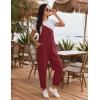 Ekouaer Overalls for Women Baggy Bib Jumpers Casual Sleeveless Jumpsuits One Piece Long Pant Rompers with Pockets 2026(Wine Red)