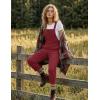 Ekouaer Overalls for Women Baggy Bib Jumpers Casual Sleeveless Jumpsuits One Piece Long Pant Rompers with Pockets 2026(Wine Red)