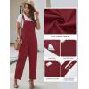 Ekouaer Overalls for Women Baggy Bib Jumpers Casual Sleeveless Jumpsuits One Piece Long Pant Rompers with Pockets 2026(Wine Red)