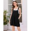 Ekouaer Overalls for Women Summer Rompers Short Jumpsuits Flowy Loose Fit Casual Beach Outfits with Pockets(Black)