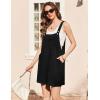 Ekouaer Overalls for Women Summer Rompers Short Jumpsuits Flowy Loose Fit Casual Beach Outfits with Pockets(Black)