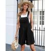 Ekouaer Overalls for Women Summer Rompers Short Jumpsuits Flowy Loose Fit Casual Beach Outfits with Pockets(Black-1)