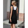 Ekouaer Overalls for Women Summer Rompers Short Jumpsuits Flowy Loose Fit Casual Beach Outfits with Pockets(Black-1)