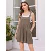Ekouaer Overalls for Women Summer Rompers Short Jumpsuits Flowy Loose Fit Casual Beach Outfits with Pockets(Brown)