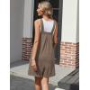 Ekouaer Overalls for Women Summer Rompers Short Jumpsuits Flowy Loose Fit Casual Beach Outfits with Pockets(Brown-1)