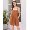 Ekouaer Overalls for Women Summer Rompers Short Jumpsuits Flowy Loose Fit Casual Beach Outfits with Pockets(Caramel)