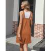 Ekouaer Overalls for Women Summer Rompers Short Jumpsuits Flowy Loose Fit Casual Beach Outfits with Pockets(Caramel-1)