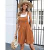 Ekouaer Overalls for Women Summer Rompers Short Jumpsuits Flowy Loose Fit Casual Beach Outfits with Pockets(Caramel-1)