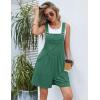 Ekouaer Overalls for Women Summer Rompers Short Jumpsuits Flowy Loose Fit Casual Beach Outfits with Pockets(Dark Green-1)