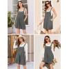 Ekouaer Overalls for Women Summer Rompers Short Jumpsuits Flowy Loose Fit Casual Beach Outfits with Pockets(Dark Grey)